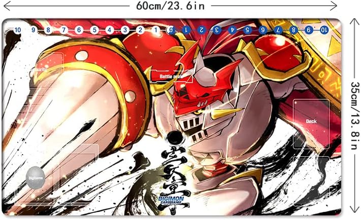 Mlikemat New DTCG Duel Playmat Digimon Galantmon Trading Card Game TCG CCG Mat Pad + Free Bag (ZD002-222-SM) - Image 5